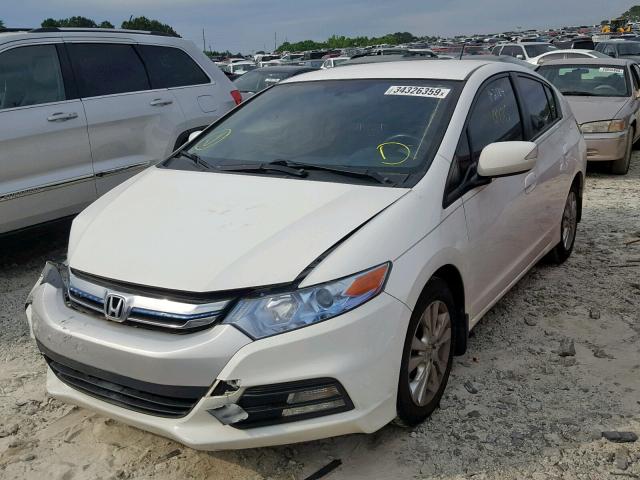 JHMZE2H78ES000439 - 2014 HONDA INSIGHT EX WHITE photo 2