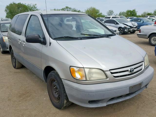 4T3ZF19C51U393063 - 2001 TOYOTA SIENNA CE SILVER photo 1