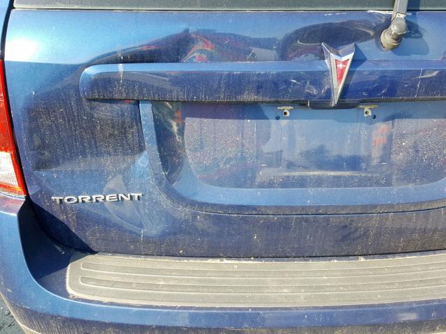 2CKDL43F686291339 - 2008 PONTIAC TORRENT BLUE photo 10