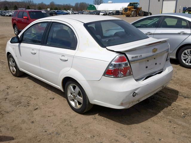 KL1TD56648B276666 - 2008 CHEVROLET AVEO BASE Ақ фото 3