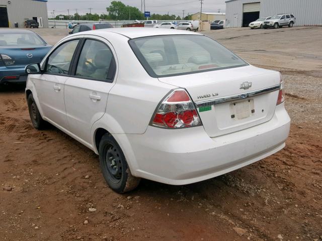 KL1TD566X7B135518 - 2007 CHEVROLET AVEO BASE Ақ фото 3