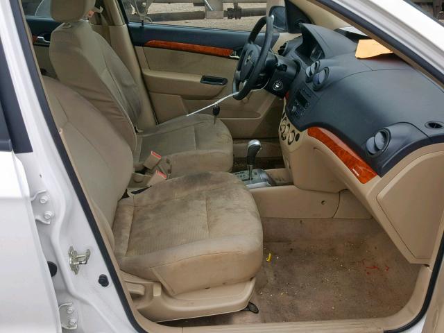 KL1TD566X7B135518 - 2007 CHEVROLET AVEO BASE Ақ фото 5