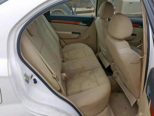 KL1TD566X7B135518 - 2007 CHEVROLET AVEO BASE Ақ фото 6