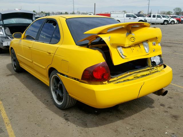 3N1AB51D74L734739 - 2004 NISSAN SENTRA SE- YELLOW photo 3