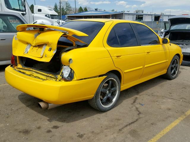 3N1AB51D74L734739 - 2004 NISSAN SENTRA SE- YELLOW photo 4