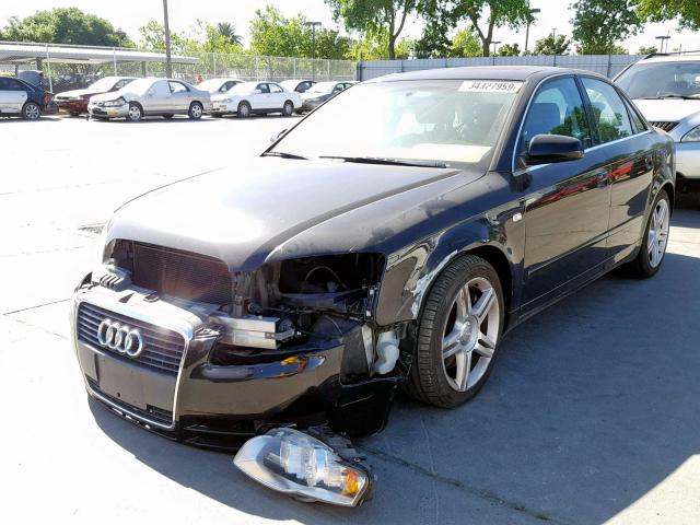 WAUAF78E25A551637 - 2005 AUDI A4 2.0T BLACK photo 2