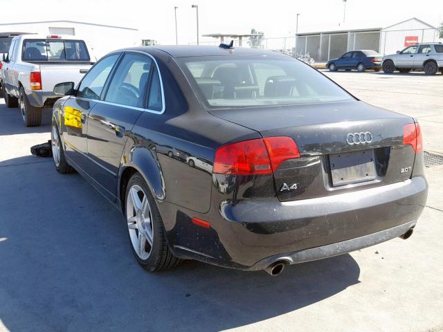 WAUAF78E25A551637 - 2005 AUDI A4 2.0T BLACK photo 3