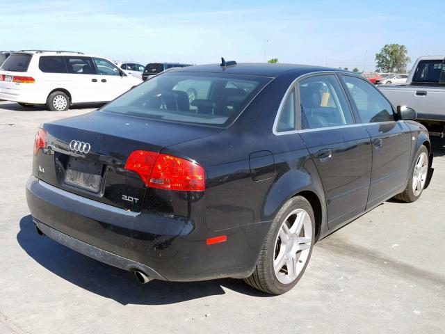 WAUAF78E25A551637 - 2005 AUDI A4 2.0T BLACK photo 4