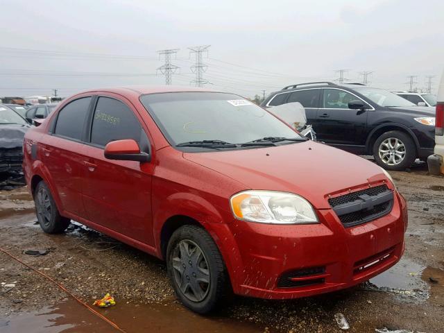 KL1TD56E69B401952 - 2009 CHEVROLET AVEO LS RED photo 1