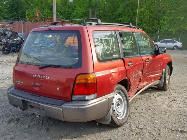 1F1SF6553XH747060 - 1999 SUBARU FORESTER S BURGUNDY photo 4