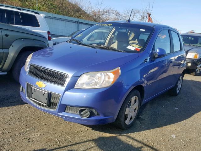 KL1TD66E89B600720 - 2009 CHEVROLET AVEO LS BLUE photo 2