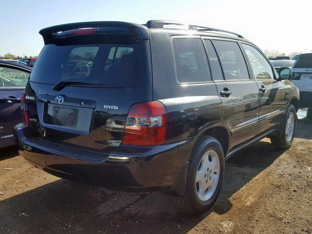 JTEEP21A150123975 - 2005 TOYOTA HIGHLANDER BLACK photo 4