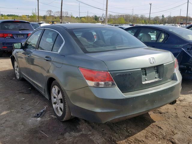 1HGCP26729A108914 - 2009 HONDA ACCORD EX GREEN photo 3