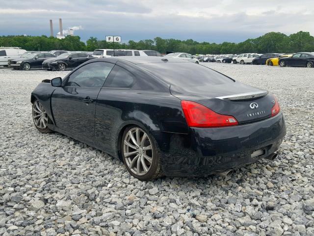 JNKCV64E18M115264 - 2008 INFINITI G37 BASE BLACK photo 3