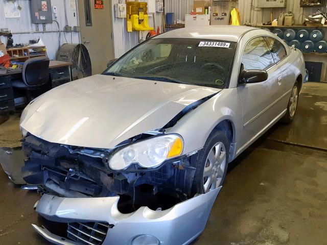 4C3AG42GX4E105786 - 2004 CHRYSLER SEBRING LX SILVER photo 2