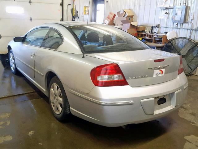 4C3AG42GX4E105786 - 2004 CHRYSLER SEBRING LX SILVER photo 3