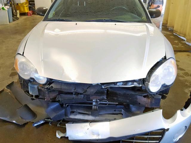 4C3AG42GX4E105786 - 2004 CHRYSLER SEBRING LX SILVER photo 9