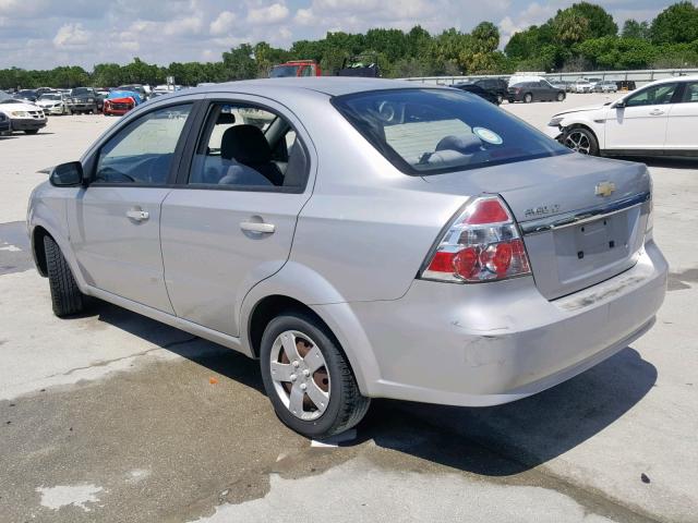 KL1TD56E29B606149 - 2009 CHEVROLET AVEO LS SILVER photo 3