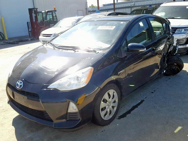 JTDKDTB3XC1522364 - 2012 TOYOTA PRIUS C BLACK photo 2