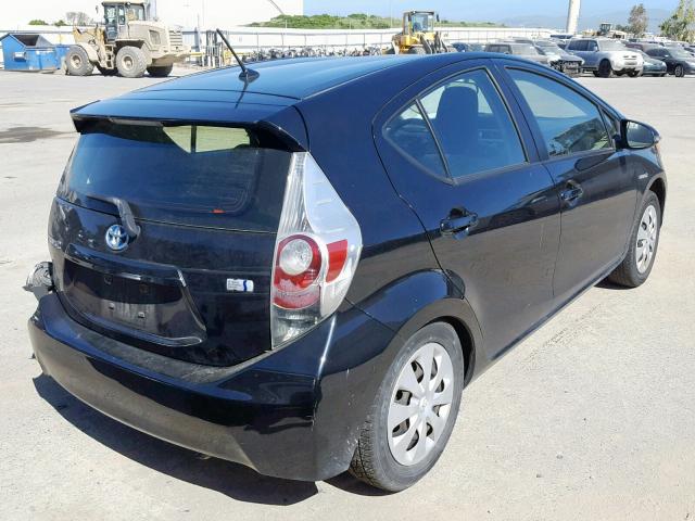 JTDKDTB3XC1522364 - 2012 TOYOTA PRIUS C BLACK photo 4