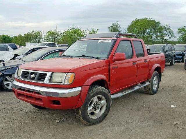 1N6ED27Y3YC409506 - 2000 NISSAN FRONTIER C RED photo 2