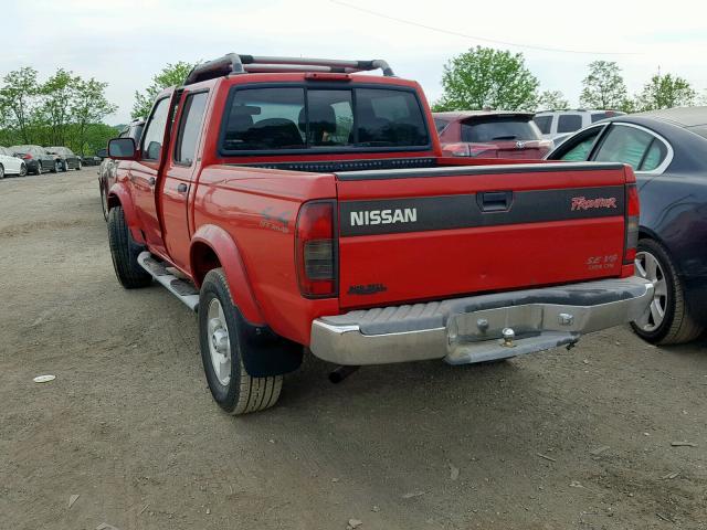 1N6ED27Y3YC409506 - 2000 NISSAN FRONTIER C RED photo 3