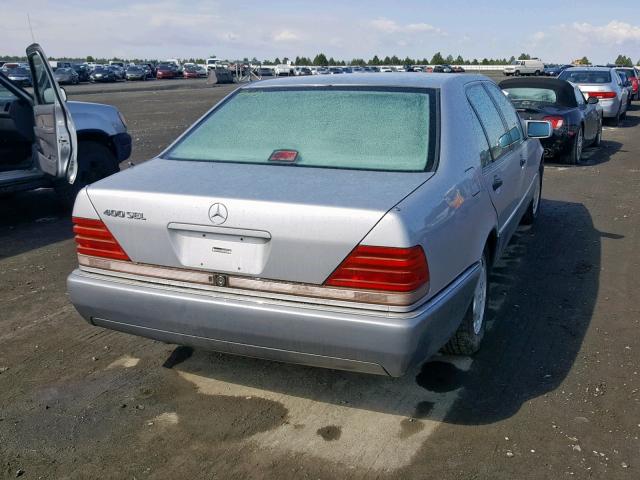 WDBGA43E8PA140262 - 1993 MERCEDES-BENZ 400 SEL SILVER photo 4