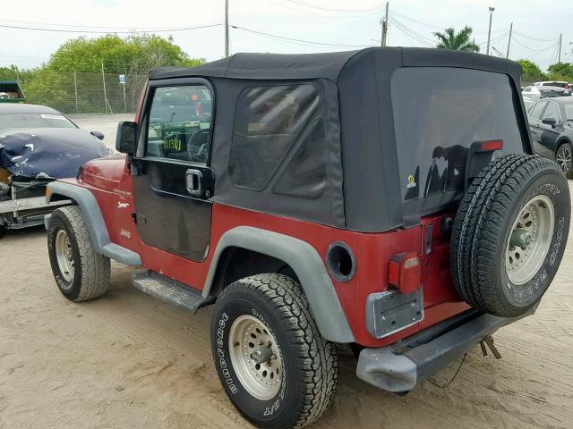 1J4FY19S8WP755713 - 1998 JEEP WRANGLER / RED photo 3