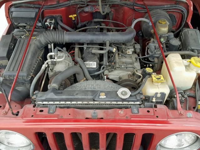 1J4FY19S8WP755713 - 1998 JEEP WRANGLER / RED photo 7