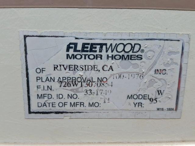 3FCMF53G7TJA02305 - 1996 FLEETWOOD STORM WHITE photo 9