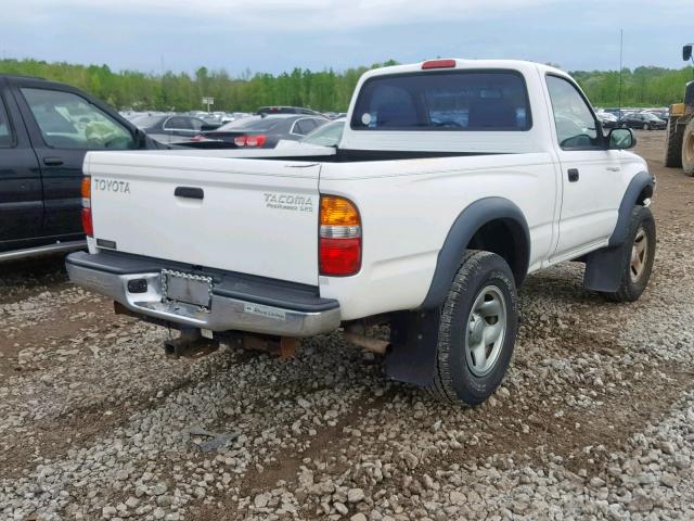 5TENM92N03Z247191 - 2003 TOYOTA TACOMA PRE WHITE photo 4