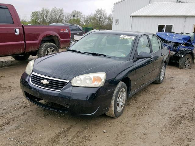 1G1ZS51F46F220144 - 2006 CHEVROLET MALIBU LS BLACK photo 2