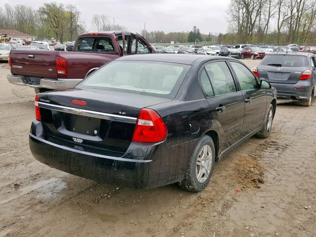 1G1ZS51F46F220144 - 2006 CHEVROLET MALIBU LS BLACK photo 4