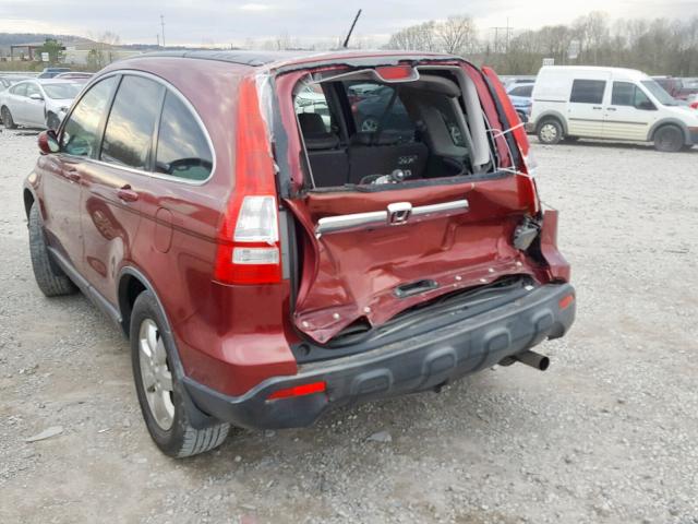 JHLRE38717C057041 - 2007 HONDA CR-V EXL BURGUNDY photo 3