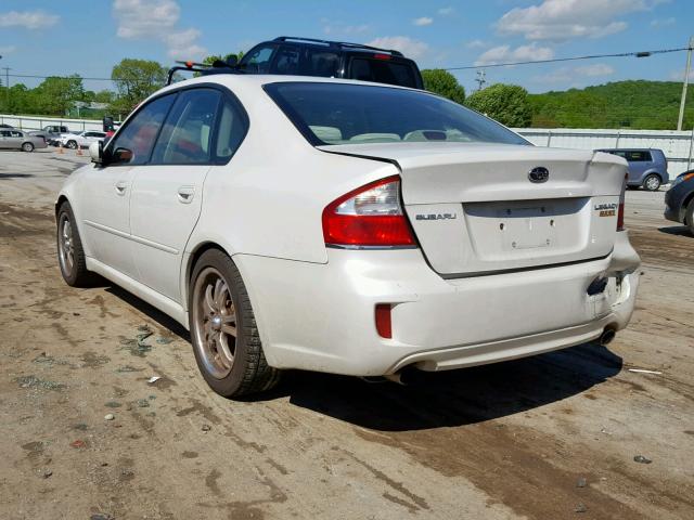 4S3BL616797231584 - 2009 SUBARU LEGACY 2.5 WHITE photo 3