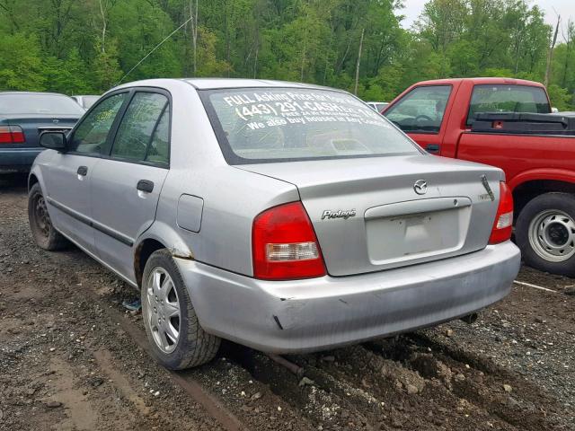 JM1BJ225820535249 - 2002 MAZDA PROTEGE DX SILVER photo 3