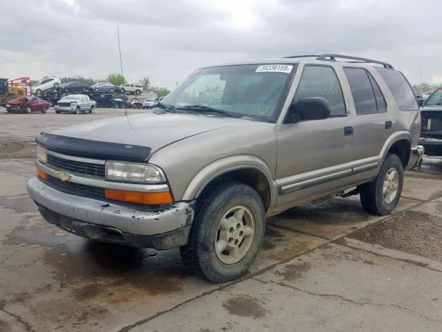 1GNDT13W8X2208955 - 1999 CHEVROLET BLAZER GOLD photo 2