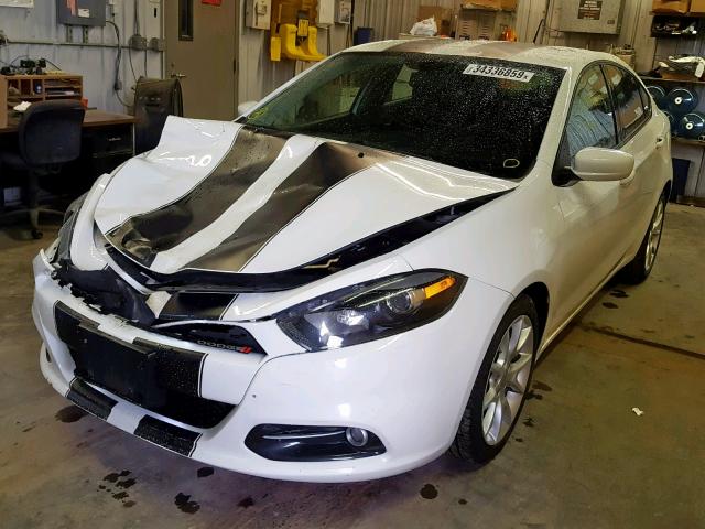 1C3CDFBA6DD288071 - 2013 DODGE DART SXT WHITE photo 2