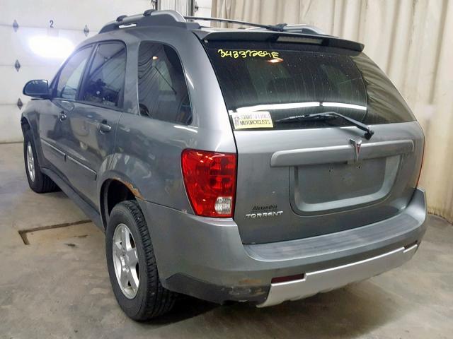 2CKDL63F766062337 - 2006 PONTIAC TORRENT GRAY photo 3