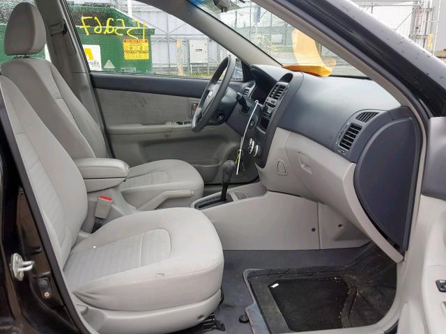 KNAFE161475458555 - 2007 KIA SPECTRA5 S BLACK photo 5