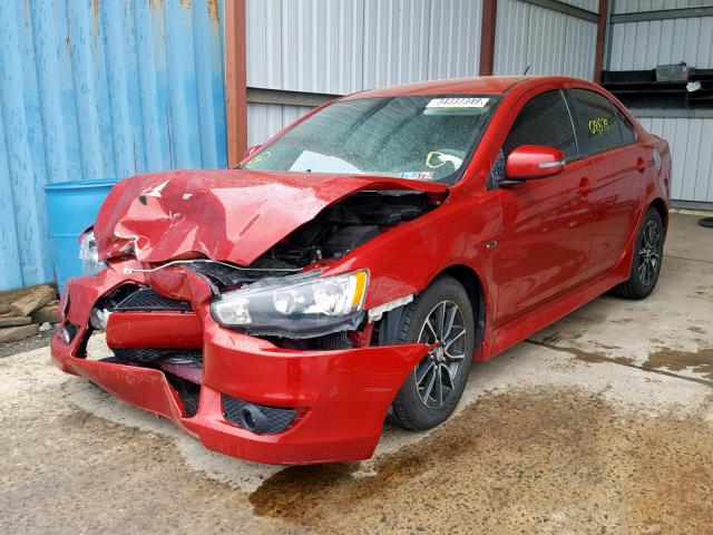 JA32V2FW9FU001424 - 2015 MITSUBISHI LANCER SE RED photo 2