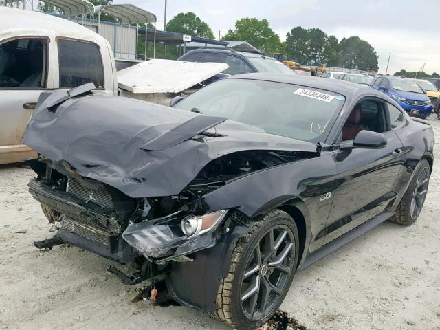 1FA6P8CF2F5340689 - 2015 FORD MUSTANG GT BLACK photo 2