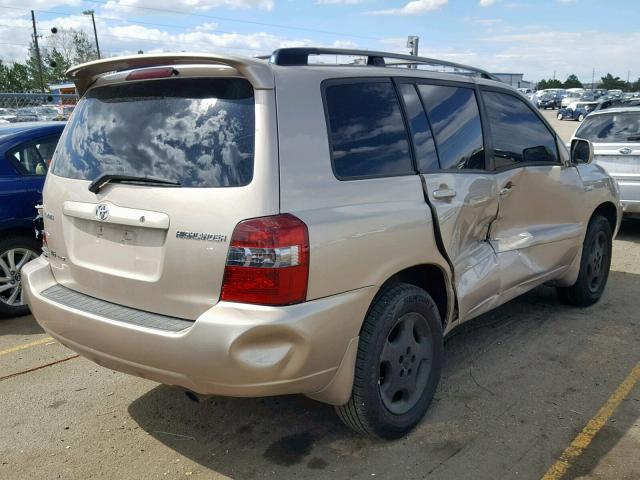 JTEEP21A550083853 - 2005 TOYOTA HIGHLANDER GOLD photo 4