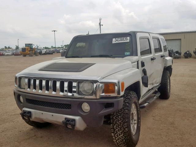 5GTEN13E688116362 - 2008 HUMMER H3 WHITE photo 2