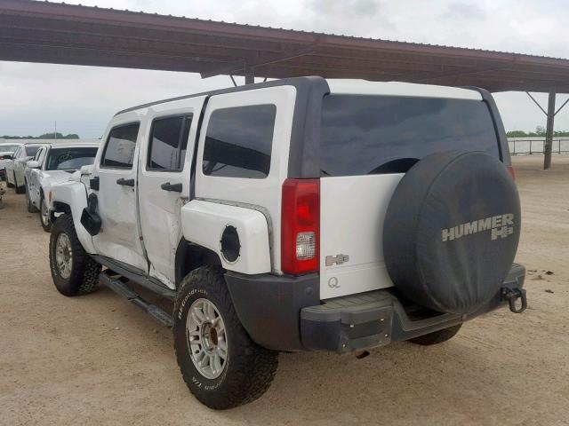 5GTEN13E688116362 - 2008 HUMMER H3 WHITE photo 3