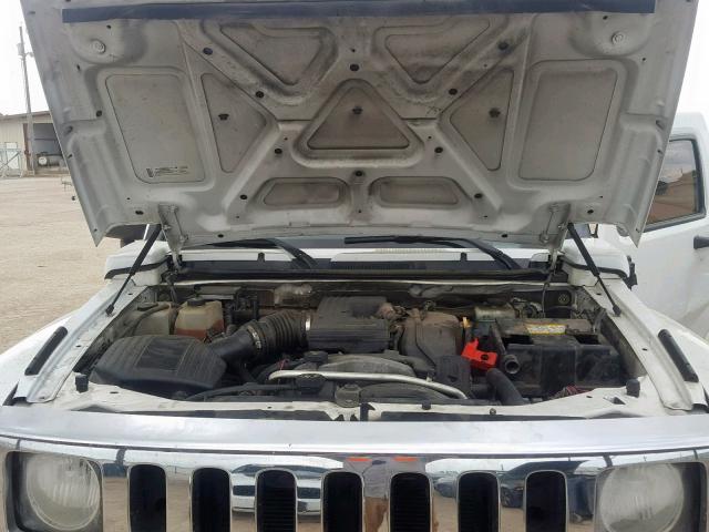 5GTEN13E688116362 - 2008 HUMMER H3 WHITE photo 7