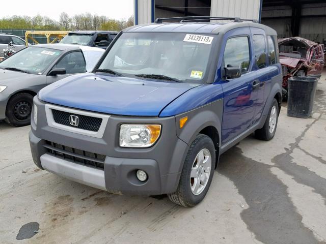 5J6YH28584L012564 - 2004 HONDA ELEMENT EX BLUE photo 2