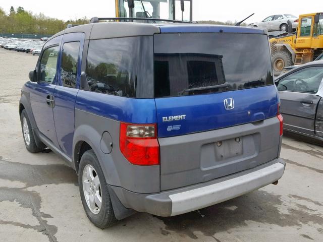 5J6YH28584L012564 - 2004 HONDA ELEMENT EX BLUE photo 3