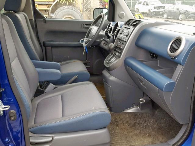 5J6YH28584L012564 - 2004 HONDA ELEMENT EX BLUE photo 5