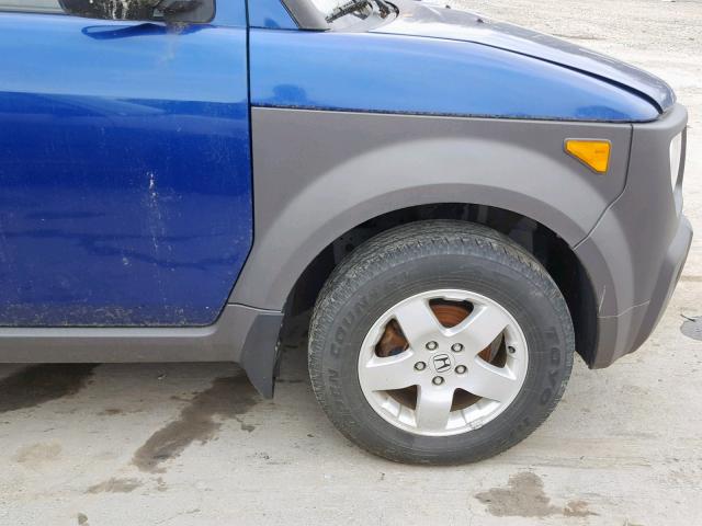 5J6YH28584L012564 - 2004 HONDA ELEMENT EX BLUE photo 9